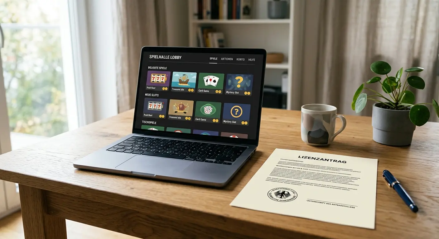 Beste online Casinos ohne Lizenz 2026 – neutraler Lizenzcheck auf einem Laptop